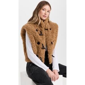 Isabel Marant Etoile Faux Fur Alisa Vest - 34 Camel